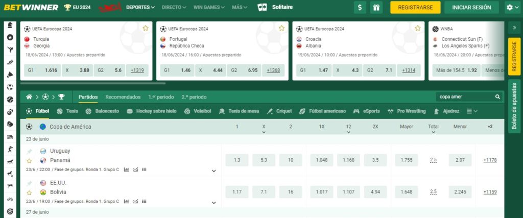 Betwinner apuesta por la Copa América